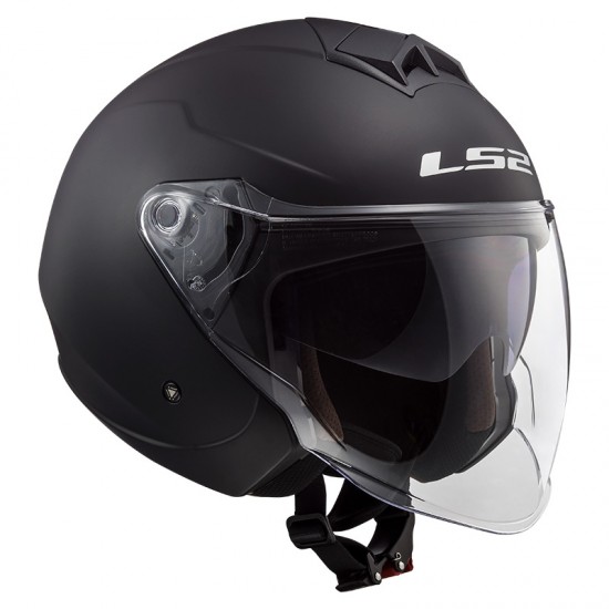 Casco jet LS2 OF573 TWISTER II Solid Matt Black - Micasco.es - Tu tienda de cascos de moto