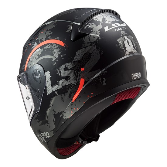 Casco integral LS2 Helmets FF353 RAPID Circle Matt Titanium Fluo Orange - Micasco.es - Tu tienda de cascos de moto