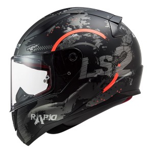 Casco integral LS2 Helmets FF353 RAPID Circle Matt Titanium Fluo Orange - Micasco.es - Tu tienda de cascos de moto