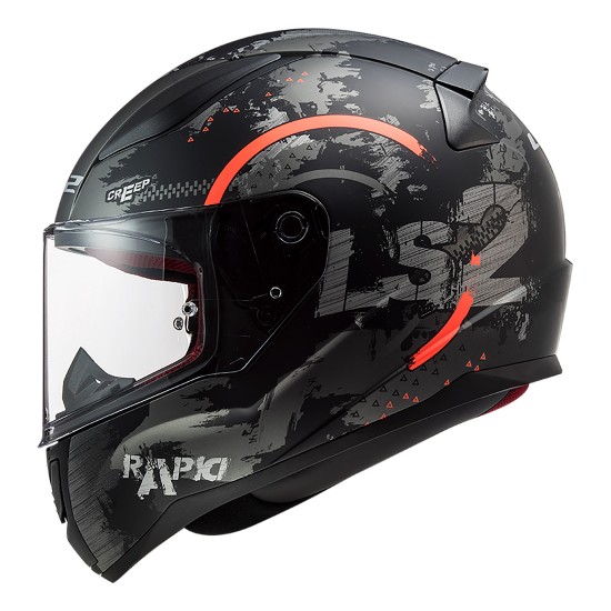 Casco integral LS2 Helmets FF353 RAPID Circle Matt Titanium Fluo Orange - Micasco.es - Tu tienda de cascos de moto