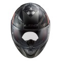 Casco integral LS2 Helmets FF353 RAPID Circle Matt Titanium Fluo Orange