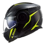 Casco Convertible LS2 ff902 SCOPE Skid Black HV Yellow - Micasco.es - Tu tienda de cascos de moto