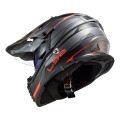 Casco offroad LS2 Helmets MX436 PIONEER EVO Knight Titanium Fluo Orange
