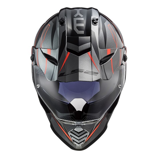Casco offroad LS2 Helmets MX436 PIONEER EVO Knight Titanium Fluo Orange - Micasco.es - Tu tienda de cascos de moto