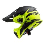 Casco cross/enduro LS2 Helmets MX437 FAST EVO Roar Matt Black HV Yellow - Micasco.es - Tu tienda de cascos de moto