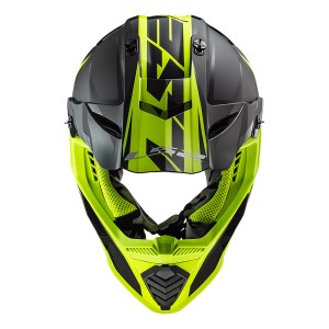 Casco cross/enduro LS2 Helmets MX437 FAST EVO Roar Matt Black HV Yellow - Micasco.es - Tu tienda de cascos de moto