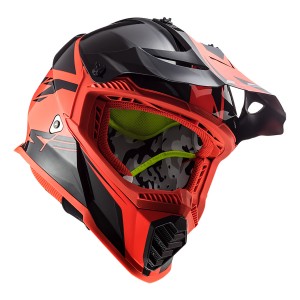 Casco cross/enduro LS2 Helmets MX437 FAST EVO Roar Matt Black Red - Micasco.es - Tu tienda de cascos de moto