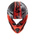 Casco cross/enduro LS2 Helmets MX437 FAST EVO Roar Matt Black Red