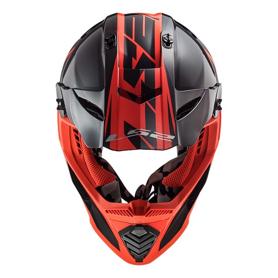 Casco cross/enduro LS2 Helmets MX437 FAST EVO Roar Matt Black Red - Micasco.es - Tu tienda de cascos de moto