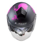 Casco jet LS2 OF573 TWISTER II Xover Matt Titanium Purple - Micasco.es - Tu tienda de cascos de moto