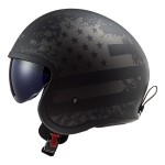Casco jet LS2 Helmets OF599 SPITFIRE Black Flag Matt Black Titanium - Micasco.es - Tu tienda de cascos de moto