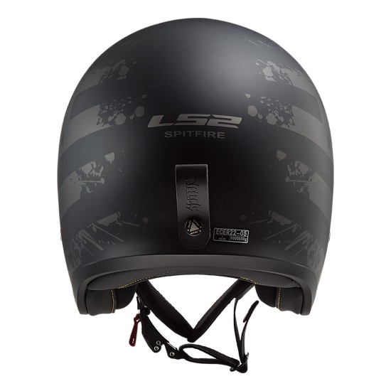 Casco jet LS2 Helmets OF599 SPITFIRE Black Flag Matt Black Titanium - Micasco.es - Tu tienda de cascos de moto