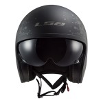 Casco jet LS2 Helmets OF599 SPITFIRE Black Flag Matt Black Titanium - Micasco.es - Tu tienda de cascos de moto