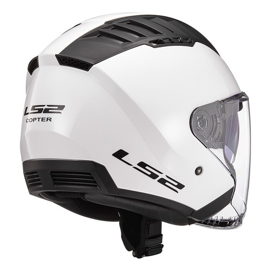 Casco jet LS2 OF600 Copter Solid White - Micasco.es - Tu tienda de cascos de moto