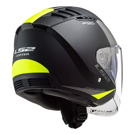 Casco jet LS2 OF600 Copter Urbane Black HV Yellow - Micasco.es Casco jet LS2 OF600 Copter Urbane Black HV Yellow - Micasco.es - Tu tienda de cascos de moto