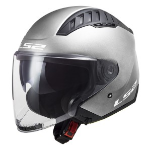 Casco jet LS2 OF600 Copter Solid Matt Silver - Micasco.es - Tu tienda de cascos de moto