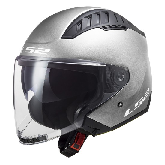 Casco jet LS2 OF600 Copter Solid Matt Silver - Micasco.es - Tu tienda de cascos de moto