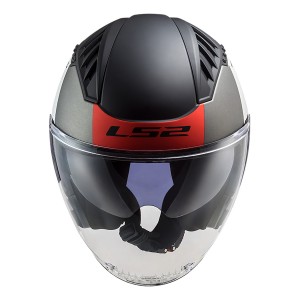 Casco jet LS2 OF600 Copter Urbane Matt White Red - Micasco.es - Tu tienda de cascos de moto