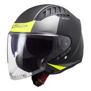Casco jet LS2 OF600 Copter Urbane Black HV Yellow - Micasco.es Casco jet LS2 OF600 Copter Urbane Black HV Yellow - Micasco.es - Tu tienda de cascos de moto