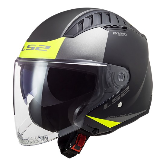 Casco jet LS2 OF600 Copter Urbane Black HV Yellow - Micasco.es Casco jet LS2 OF600 Copter Urbane Black HV Yellow - Micasco.es - Tu tienda de cascos de moto