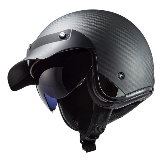 Casco jet LS2 OF601 BOB Carbono - Micasco.es - Tu tienda de cascos de moto