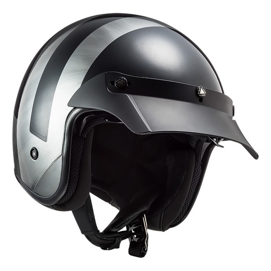 Casco jet LS2 OF601 BOB Lines Black Jeans - Micasco.es - Tu tienda de cascos de moto