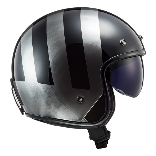 Casco jet LS2 OF601 BOB Lines Black Jeans - Micasco.es - Tu tienda de cascos de moto