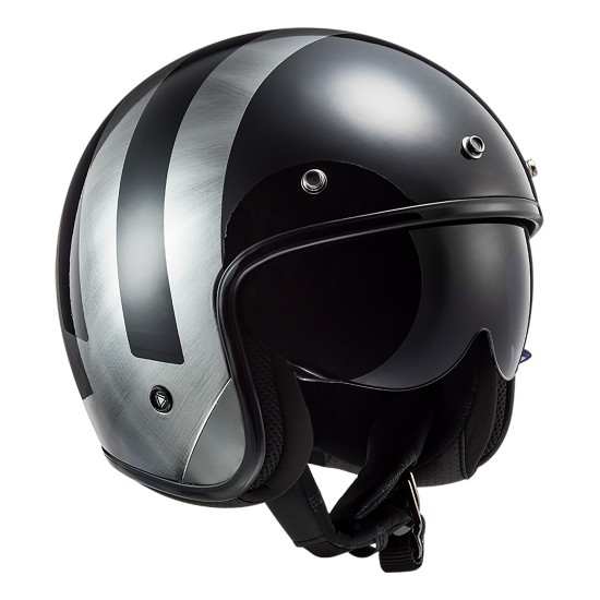 Casco jet LS2 OF601 BOB Lines Black Jeans - Micasco.es - Tu tienda de cascos de moto