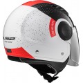 Casco jet LS2 Helmets OF562 AIRFLOW L CONDOR White Black Red