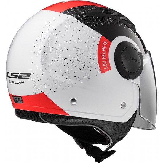 Casco jet LS2 Helmets OF562 AIRFLOW L CONDOR White Black Red - Micasco.es - Tu tienda de cascos de moto