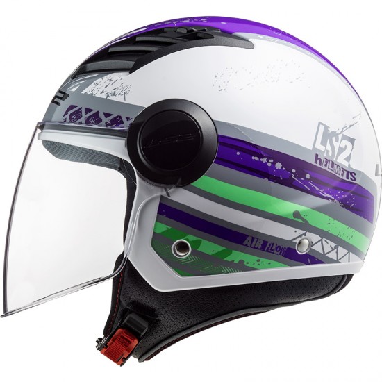 Casco jet LS2 Helmets OF562 AIRFLOW L RONNIE Titanium Violet - Micasco.es - Tu tienda de cascos de moto