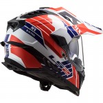 LS2 MX701 EXPLORER HPFC Atlantis White Red Blue - Micasco.es - Tu tienda de cascos de moto