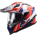 LS2 MX701 EXPLORER HPFC Atlantis White Red Blue - Micasco.es - Tu tienda de cascos de moto