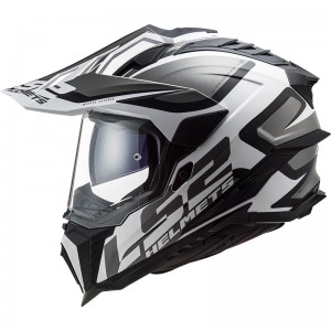 LS2 MX701 EXPLORER HPFC Alter Matt Black White - Micasco.es - Tu tienda de cascos de moto