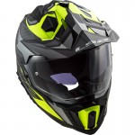 LS2 MX701 EXPLORER C Focus Matt Titanium HV Yellow - Micasco.es - Tu tienda de cascos de moto