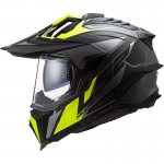 LS2 MX701 EXPLORER C Focus Matt Titanium HV Yellow - Micasco.es - Tu tienda de cascos de moto