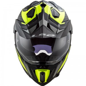 LS2 MX701 EXPLORER C Focus Matt Titanium HV Yellow - ECE22.06 - Micasco.es - Tu tienda de cascos de moto