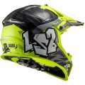 Casco cross/enduro LS2 Helmets MX437 FAST Crusher Black HV Yellow
