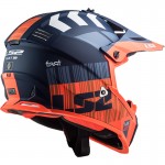 Casco cross/enduro LS2 Helmets MX437 FAST EVO Xcode Matt Fluo Orange Blue - Micasco.es - Tu tienda de cascos de moto