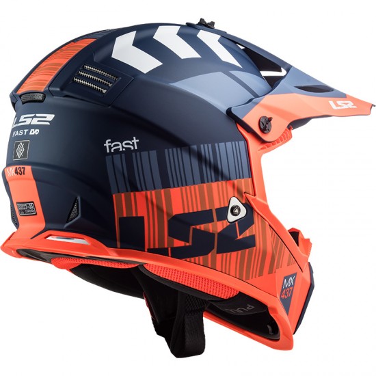 Casco cross/enduro LS2 Helmets MX437 FAST EVO Xcode Matt Fluo Orange Blue - Micasco.es Casco cross/enduro LS2 Helmets MX437 FAST EVO Xcode Matt Fluo Orange Blue - Micasco.es - Tu tienda de cascos de moto