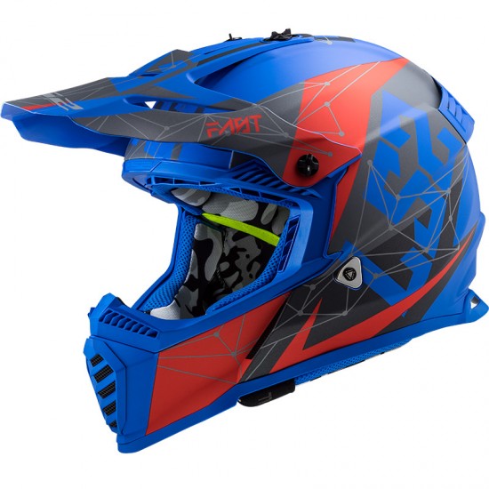 Casco cross/enduro LS2 Helmets MX437 FAST Alpha Matt Blue