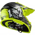 Casco cross/enduro LS2 Helmets MX437 FAST Crusher Black HV Yellow