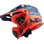 Casco cross/enduro LS2 Helmets MX437 FAST EVO Xcode Matt Fluo Orange Blue - Micasco.es - Tu tienda de cascos de moto