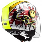 Casco INFANTIL LS2 OF602 FUNNY Crunch White HV Yellow - Micasco.es Casco INFANTIL LS2 OF602 FUNNY Crunch White HV Yellow - Micasco.es - Tu tienda de cascos de moto