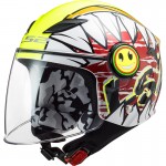 Casco INFANTIL LS2 OF602 FUNNY Crunch White HV Yellow - Micasco.es - Tu tienda de cascos de moto