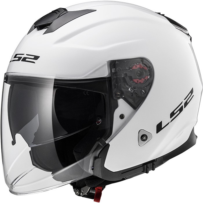 White Size L LS2 Motorcycle Helmets-Infinity 