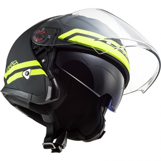 Casco jet LS2 Helmets OF521 INFINITY Hyper Matt Titanium HV Yellow - Micasco.es - Tu tienda de cascos de moto