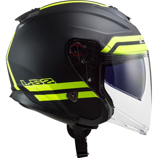 Casco jet LS2 Helmets OF521 INFINITY Hyper Matt Titanium HV Yellow - Micasco.es - Tu tienda de cascos de moto