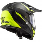 Casco offroad LS2 Helmets MX436 PIONEER EVO Router Matt Black HV Yellow - Micasco.es - Tu tienda de cascos de moto