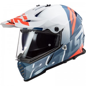 Casco offroad LS2 Helmets MX436 PIONEER EVO Evolve White Cobalt - Micasco.es - Tu tienda de cascos de moto